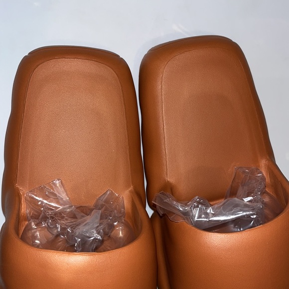 EVA Foam Cloud Puffed Slides size 9-10 Mens New Rust Orange - Picture 7 of 16